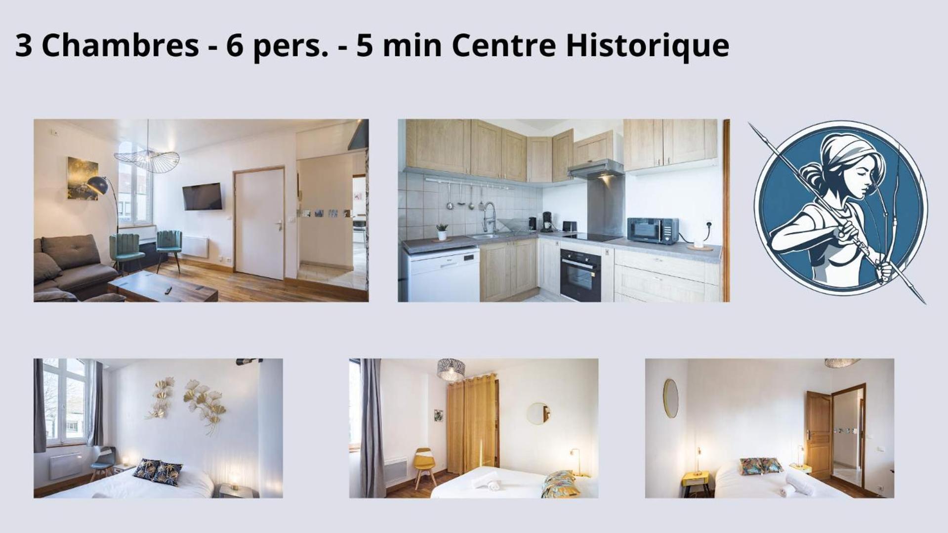 Le Logis De L'Arc - 5Min Hypercentre - Max 6 Personnes Troyes Exterior foto